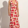 Acacia Maxi Dress Isadora Floral Red - Final Sale