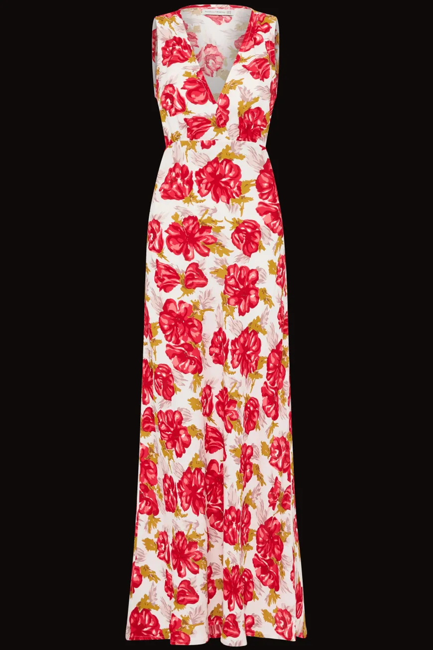 Acacia Maxi Dress Isadora Floral Red - Final Sale