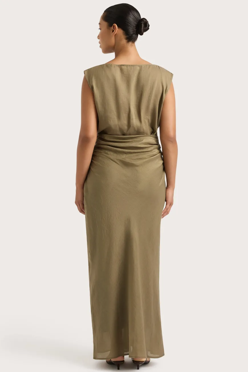 Adelia Maxi Dress Khaki