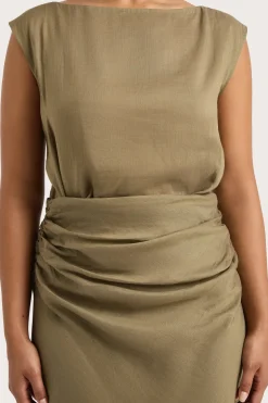 Adelia Maxi Dress Khaki
