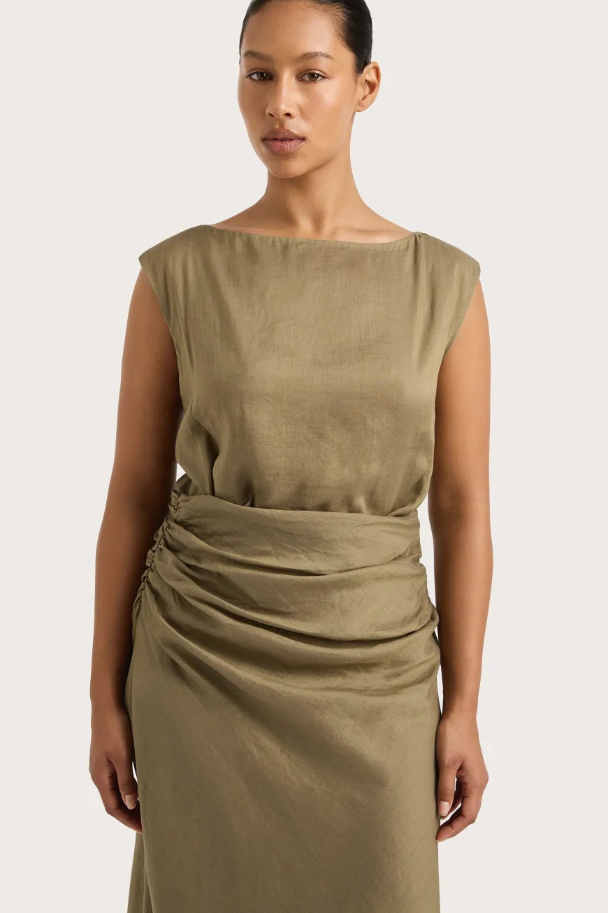 Adelia Maxi Dress Khaki