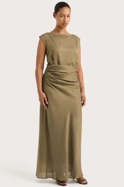 Adelia Maxi Dress Khaki