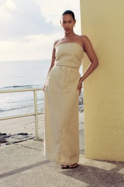 Amreli Maxi Skirt Natural - Final Sale