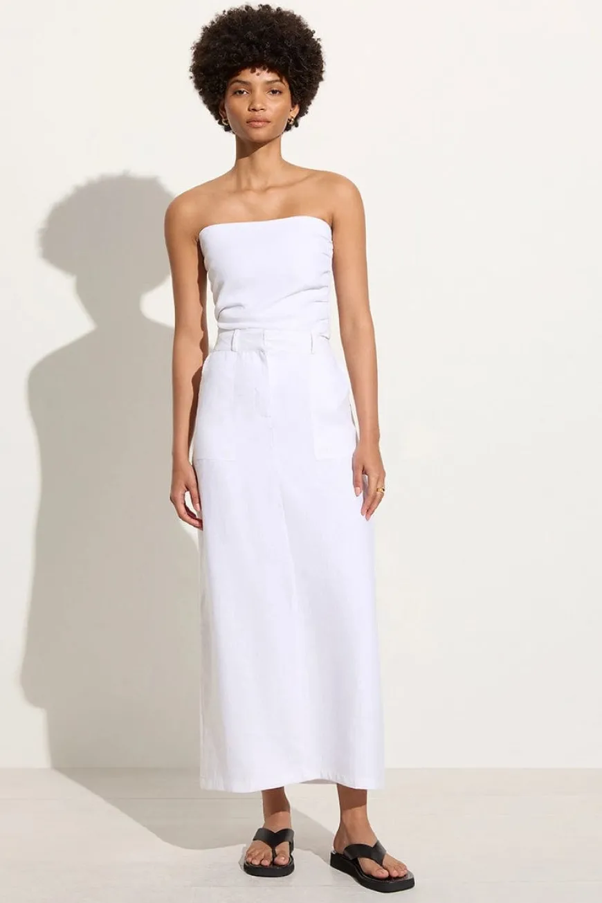 Amreli Maxi Skirt White - Final Sale