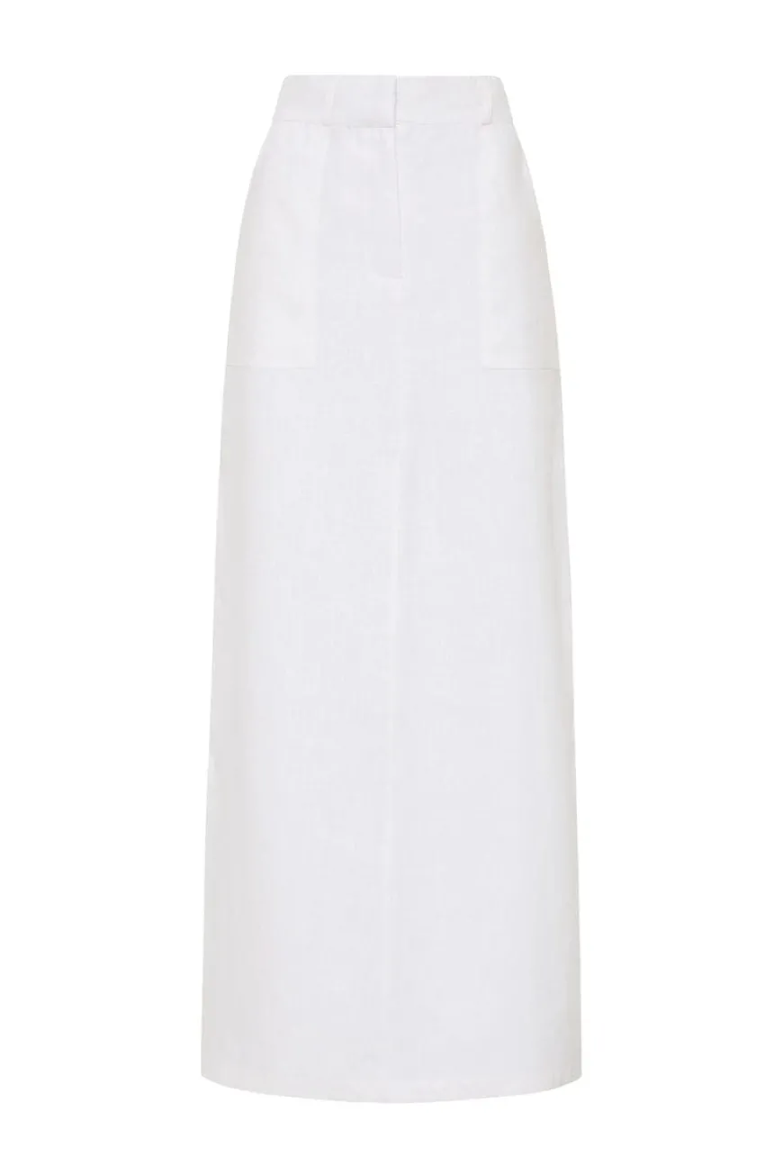 Amreli Maxi Skirt White - Final Sale