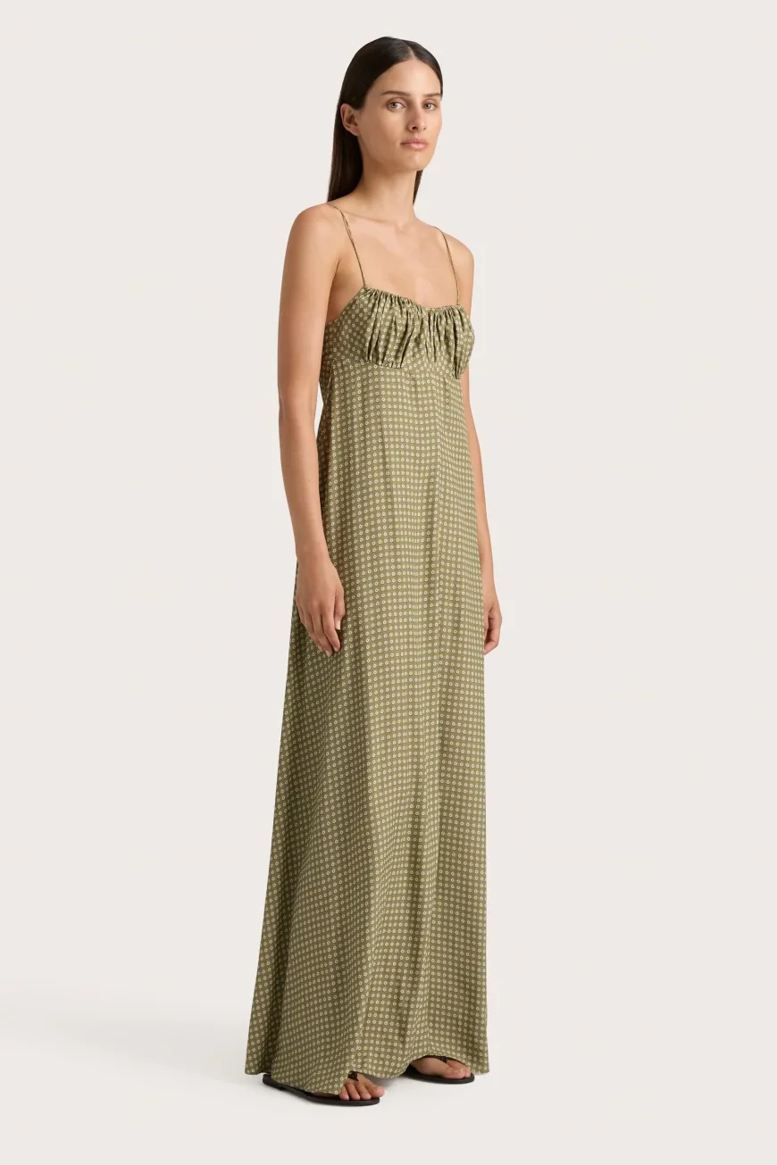 Anessa Maxi Dress Oliander Khaki
