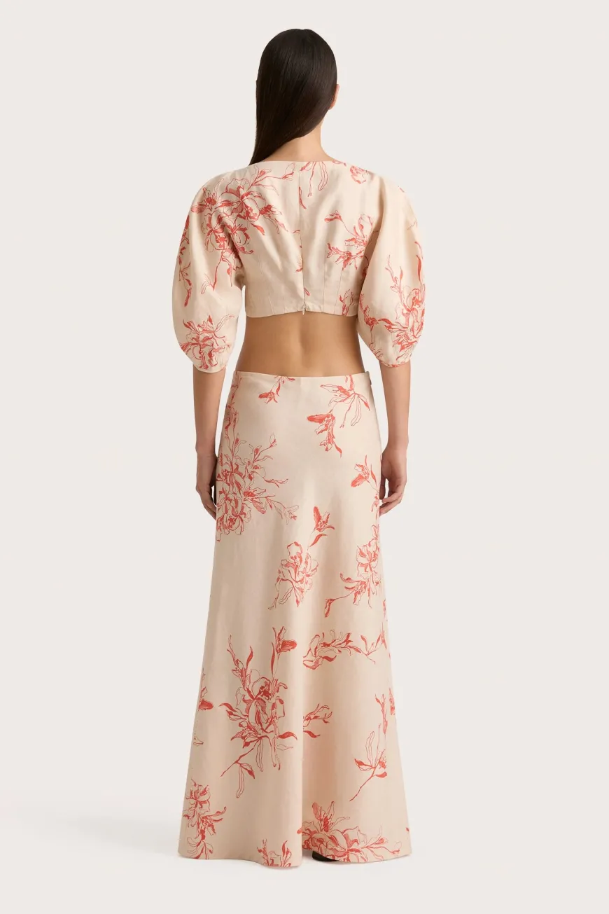 Antibes Maxi Skirt Leilani Vermilion