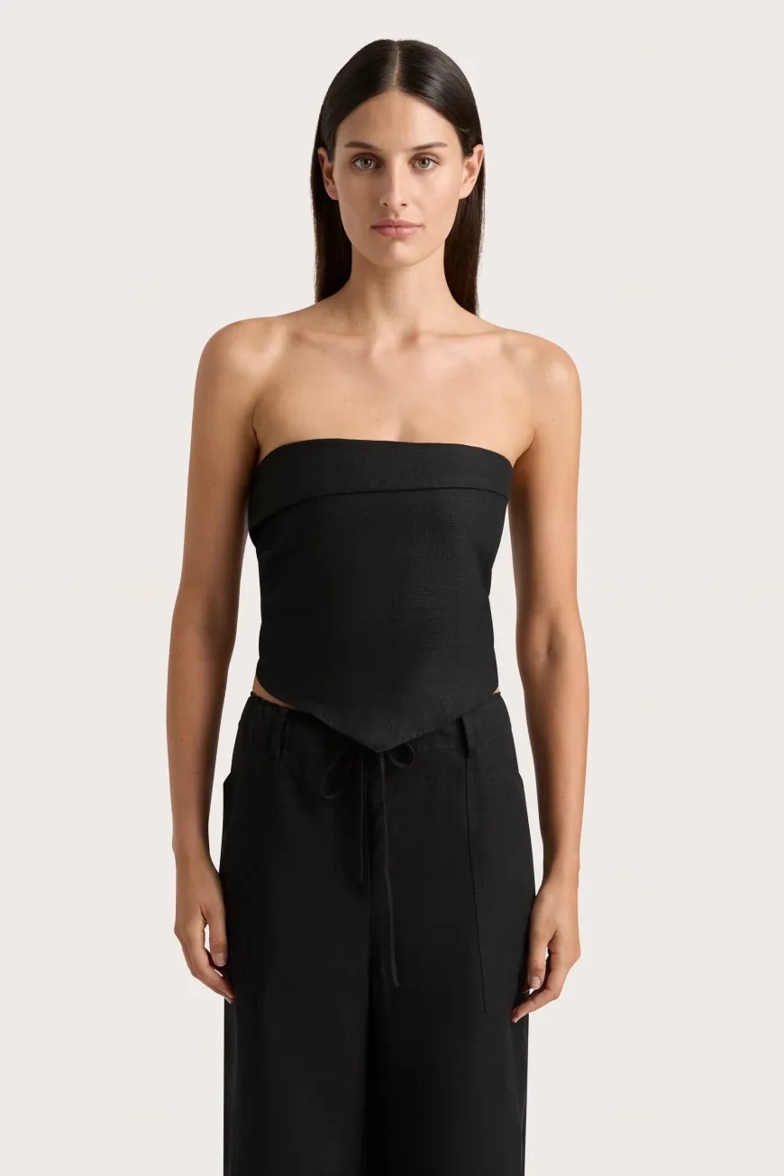 Antibes Strapless Top Black