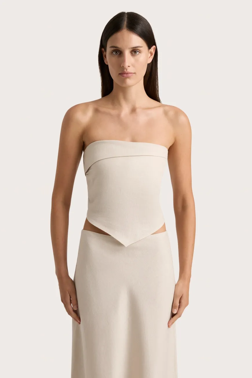 Antibes Strapless Top Sand