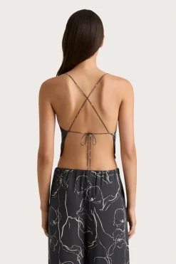 Aurelie Top Calla Charred Navy