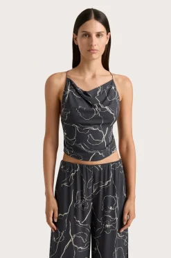 Aurelie Top Calla Charred Navy