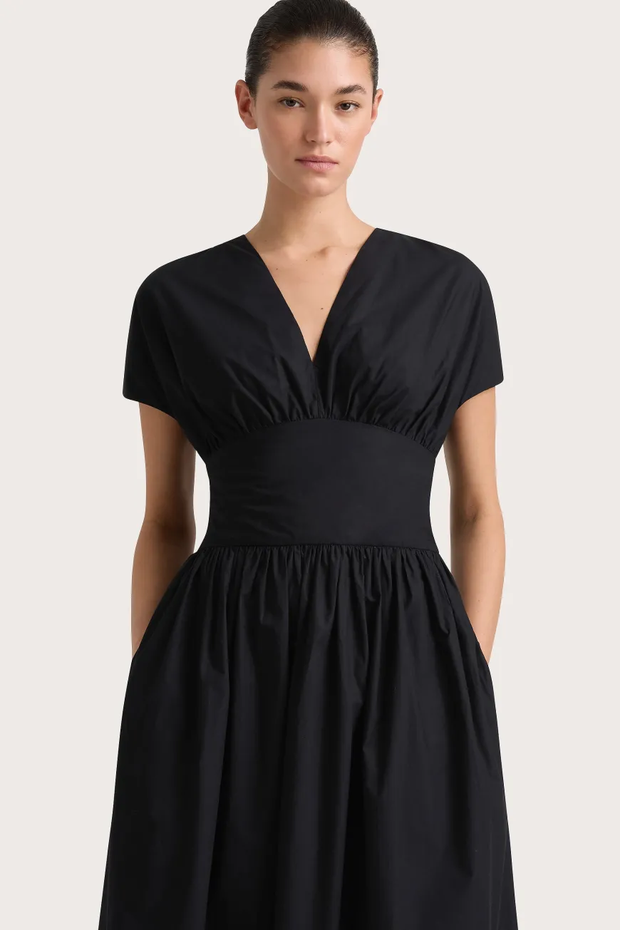 Auve Midi Dress Black