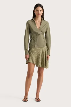 Baia Wrap Shirt Khaki