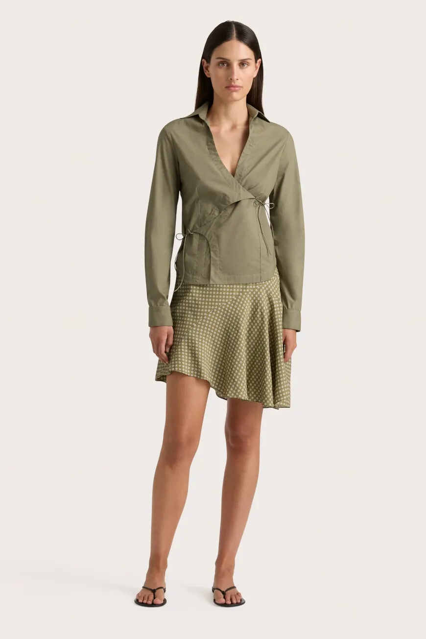 Baia Wrap Shirt Khaki