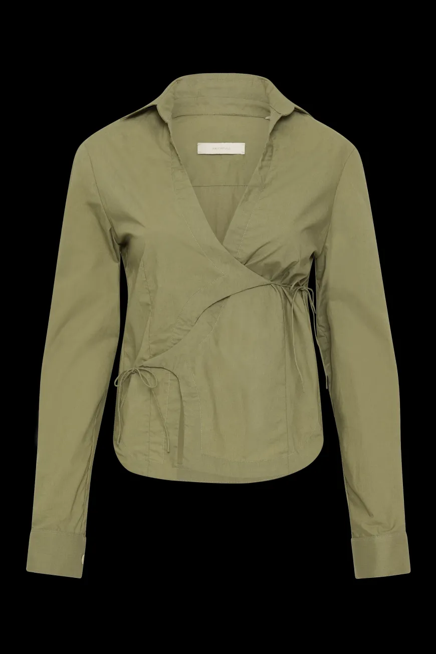 Baia Wrap Shirt Khaki
