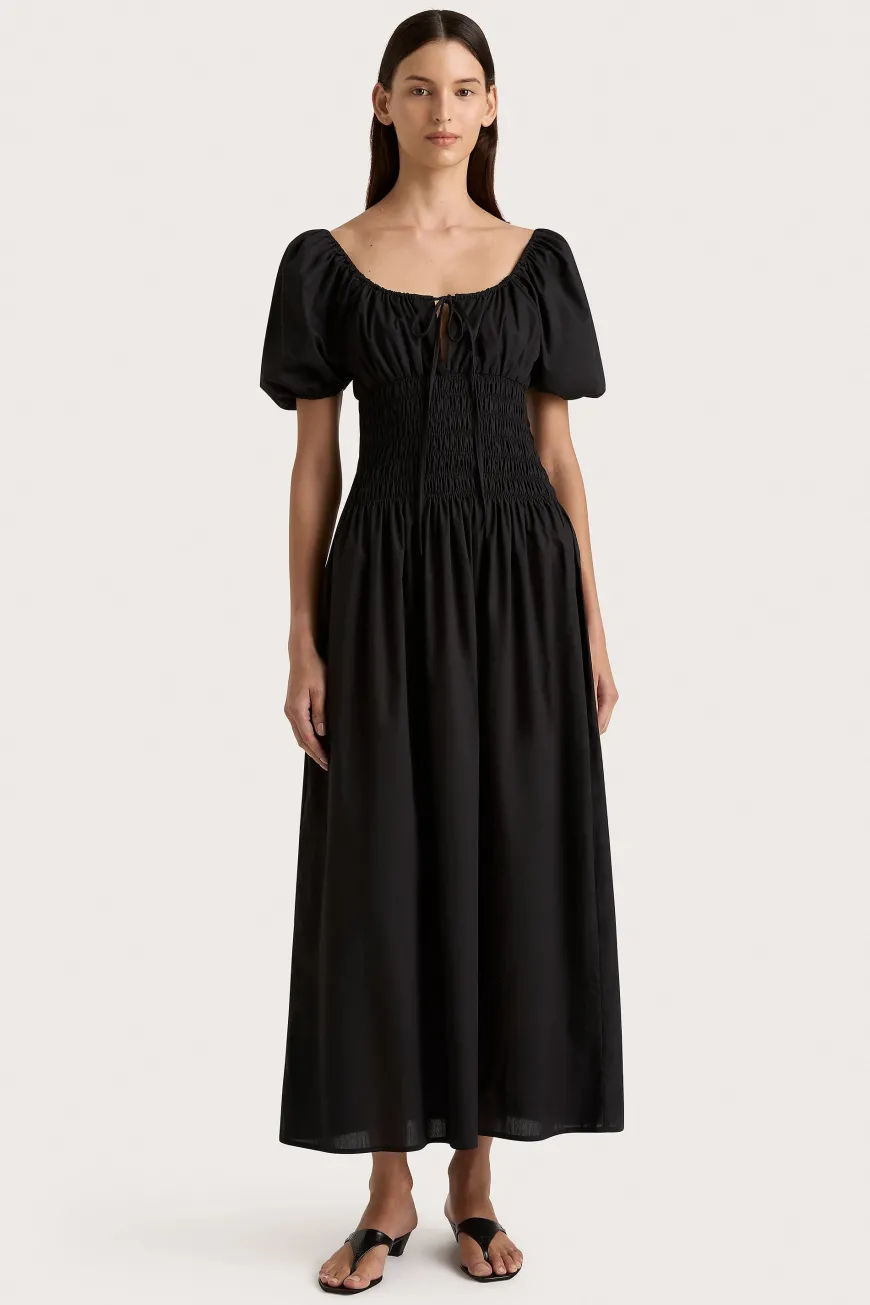Beatrice Midi Dress Black