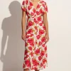 Bellavista Midi Dress Isadora Floral Red - Final Sale