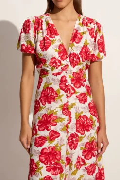 Bellavista Midi Dress Isadora Floral Red - Final Sale