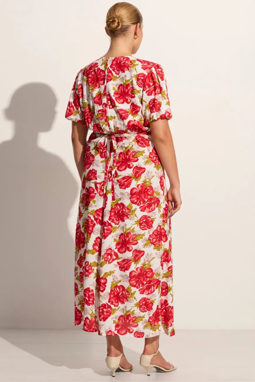 Bellavista Midi Dress Isadora Floral Red - Final Sale