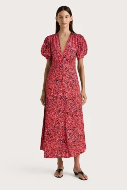 Bellavista Midi Dress Meander Micro Red