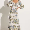 Benedita Midi Dress Escala Floral Ivory - Final Sale