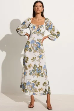 Benedita Midi Dress Escala Floral Ivory - Final Sale