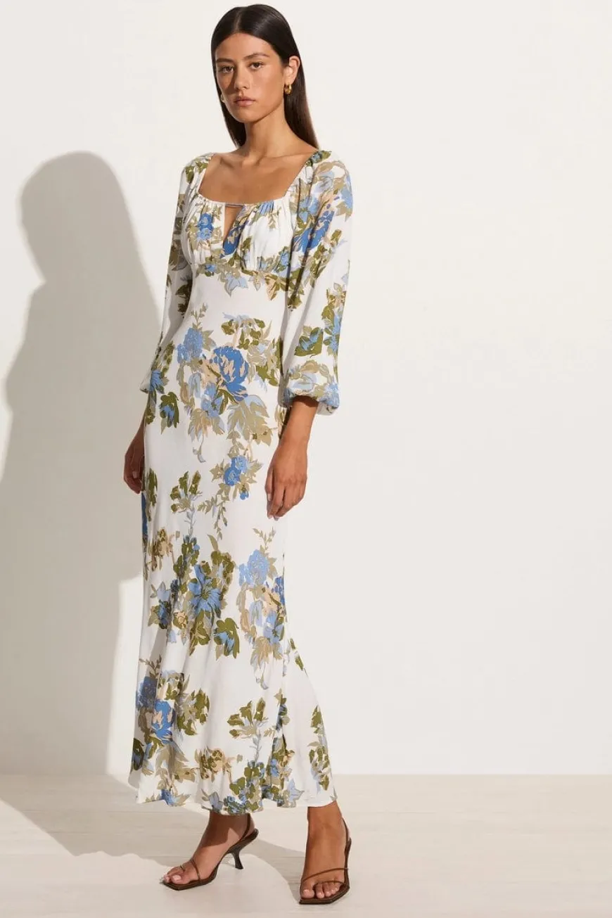 Benedita Midi Dress Escala Floral Ivory - Final Sale
