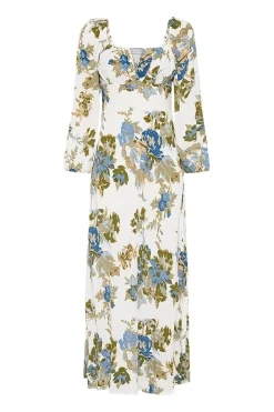 Benedita Midi Dress Escala Floral Ivory - Final Sale
