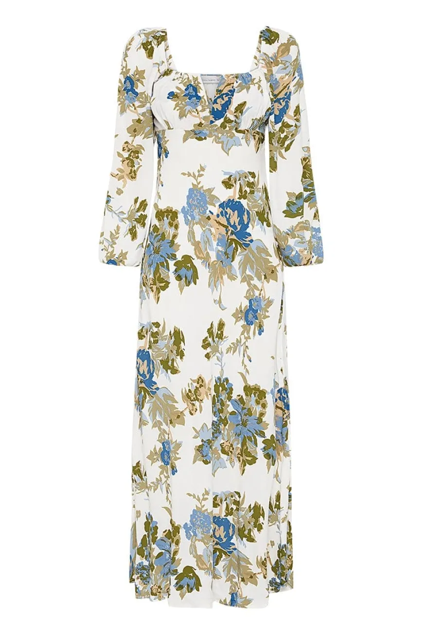 Benedita Midi Dress Escala Floral Ivory - Final Sale