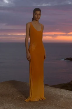 Biarritz Maxi Skirt Terracotta Ombre
