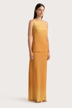 Biarritz Maxi Skirt Terracotta Ombre