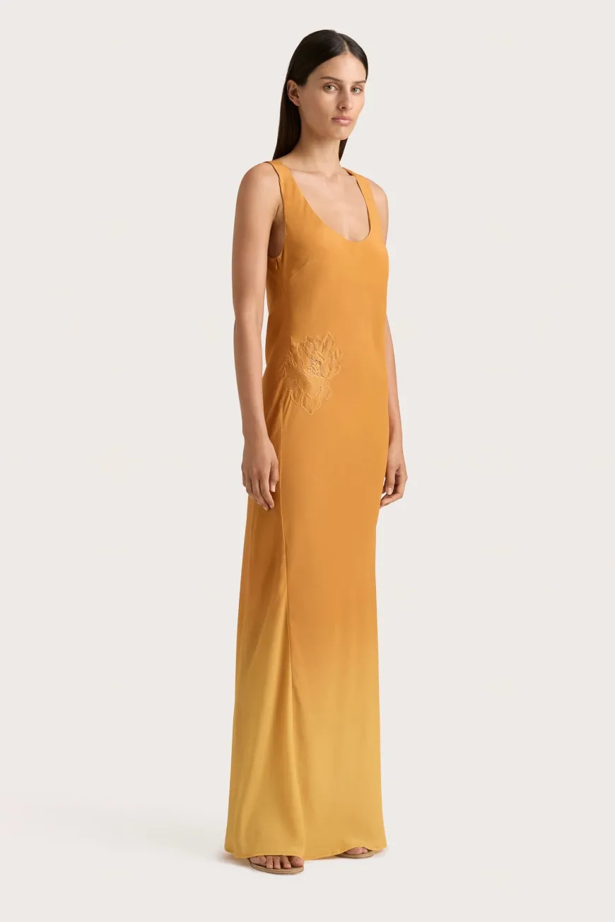 Biarritz Tank Maxi Dress Terracotta Ombre