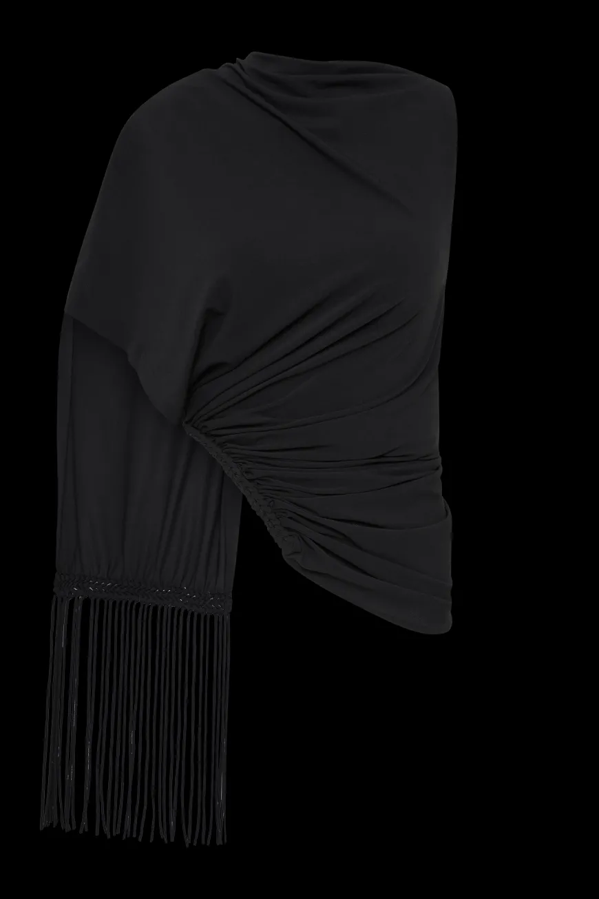 Bijou Asymmetric Top Black