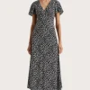 Boda Midi Dress Amaryllis Floral Black