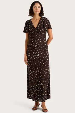 Boda Midi Dress Clover Brown