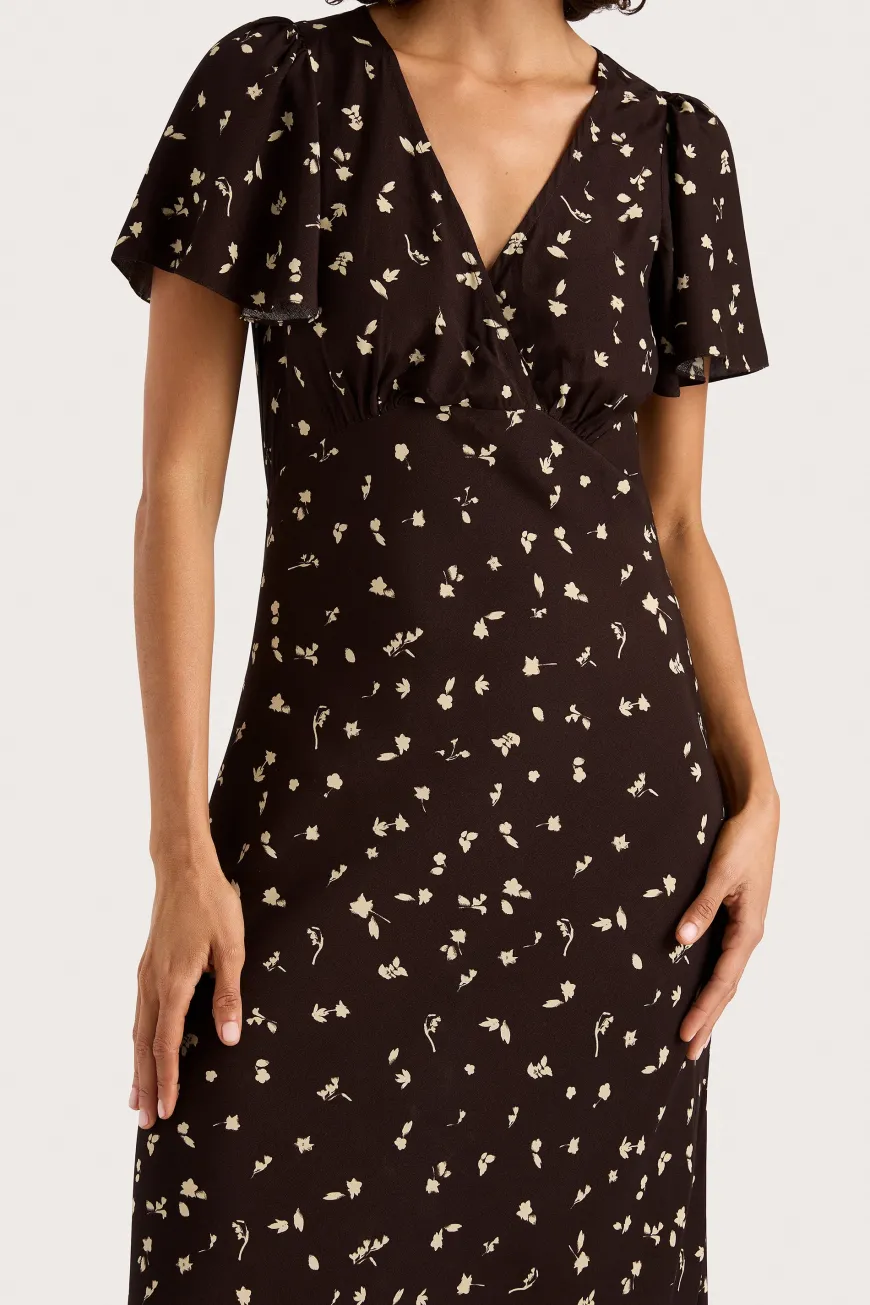 Boda Midi Dress Clover Brown