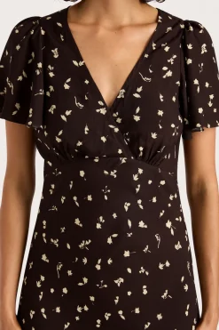 Boda Midi Dress Clover Brown