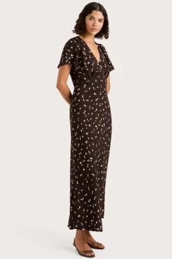 Boda Midi Dress Clover Brown