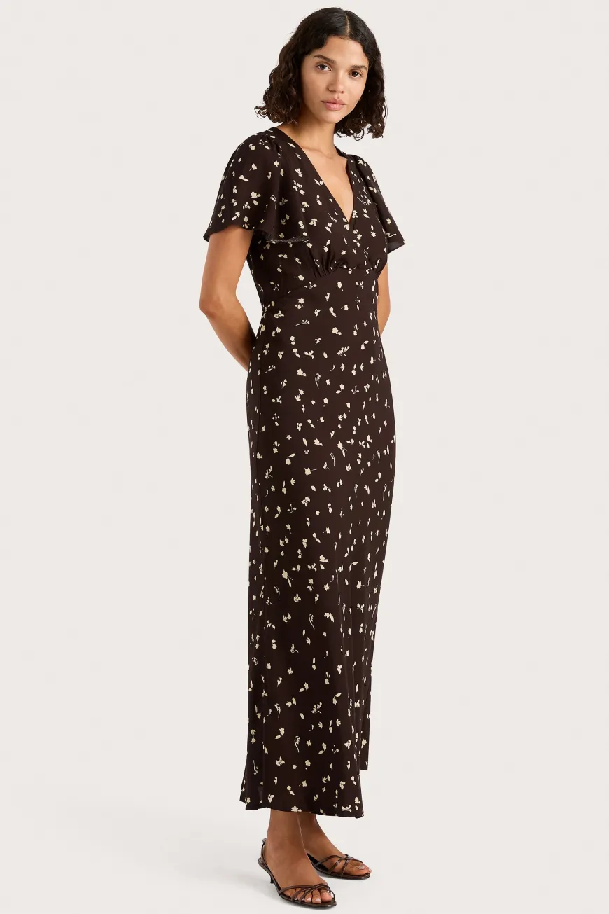 Boda Midi Dress Clover Brown
