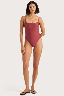 Cabo String One Piece Wine