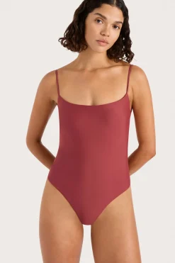 Cabo String One Piece Wine