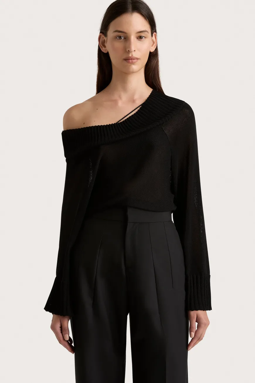 Cecilie Knit Top Black