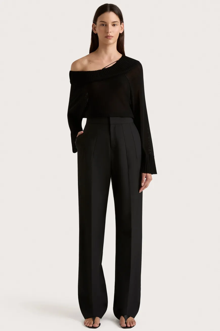 Cecilie Knit Top Black