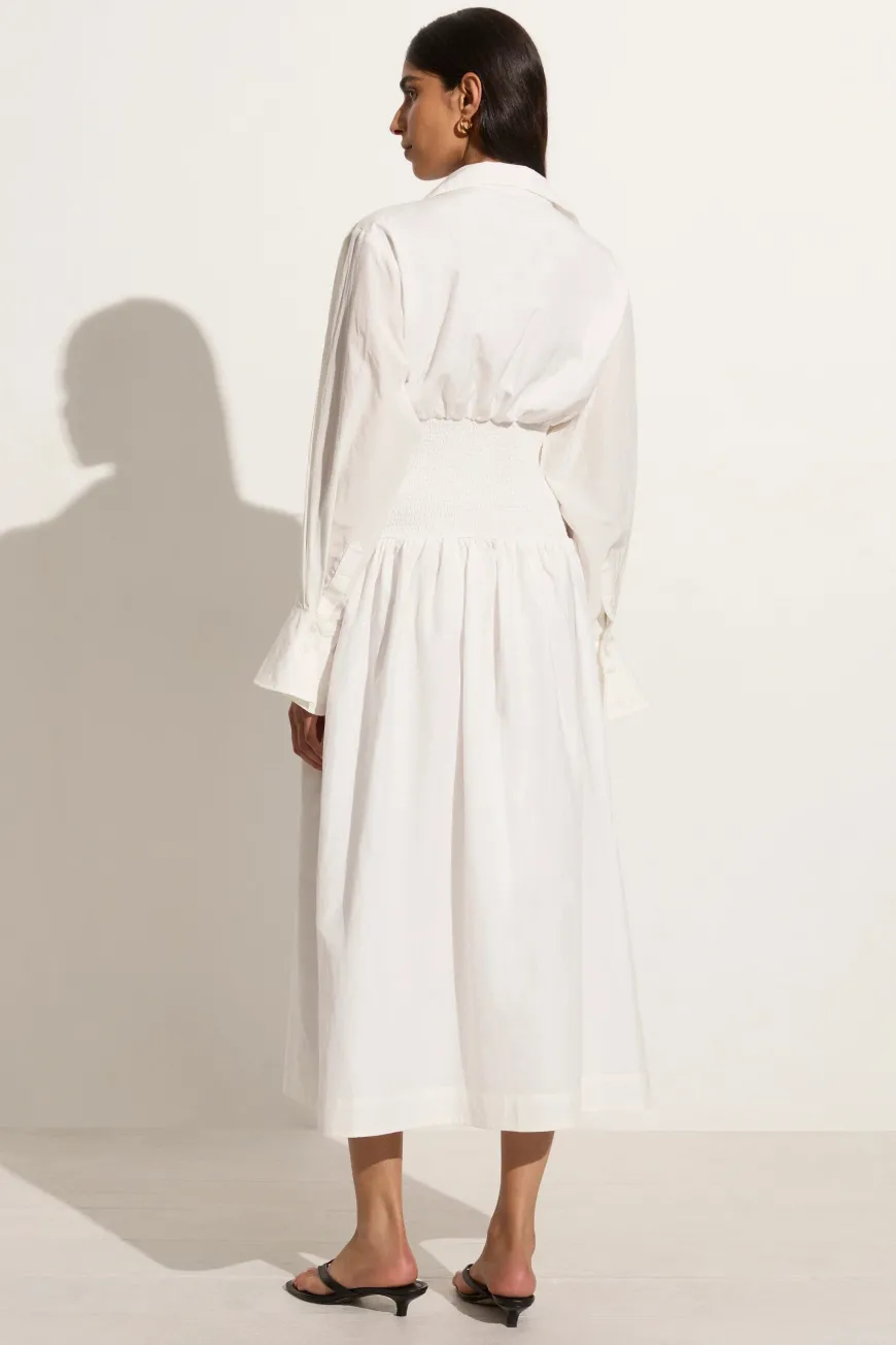 Cervo Midi Dress White