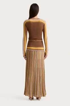 Citara Long Sleeve Top Cocoa