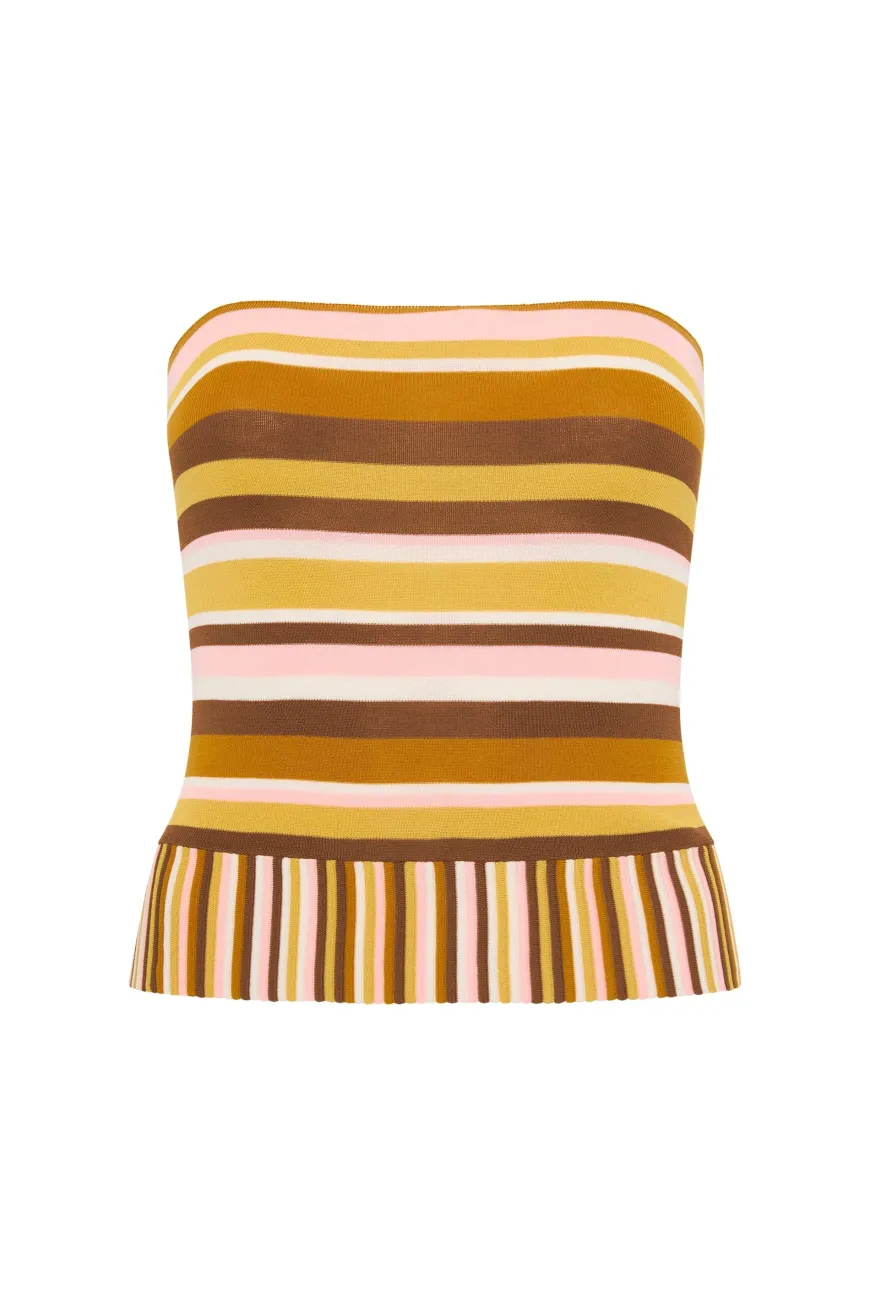 Citara Strapless Top Cocoa