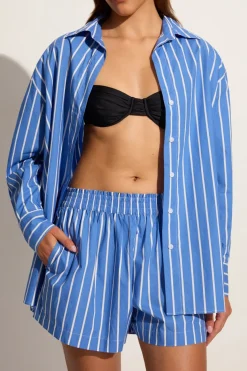 Daija Shirt Adia Stripe Ocean Blue