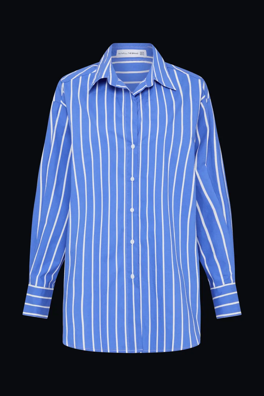 Daija Shirt Adia Stripe Ocean Blue