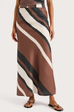 Dalicenca Skirt Futura Stripe Chocolate