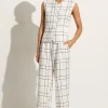 Duomo Pant Letizia Check White